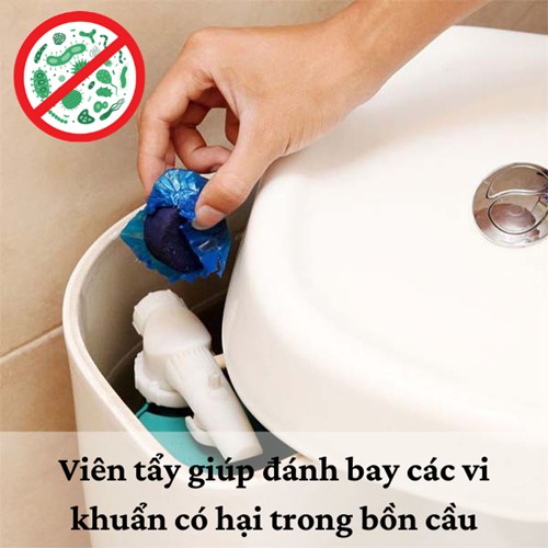 Viên tẩy bồn cầu SALE Viên khử mùi nhà vệ sinh toilet thả bồn cầu diệt khuẩn làm sạch tiện dụng giá rẻ