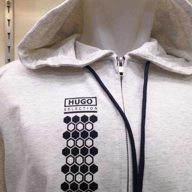 Hugo Áo Khoác Hoodie Phối Khóa Kéo Cá Tính Cho Nam 72002