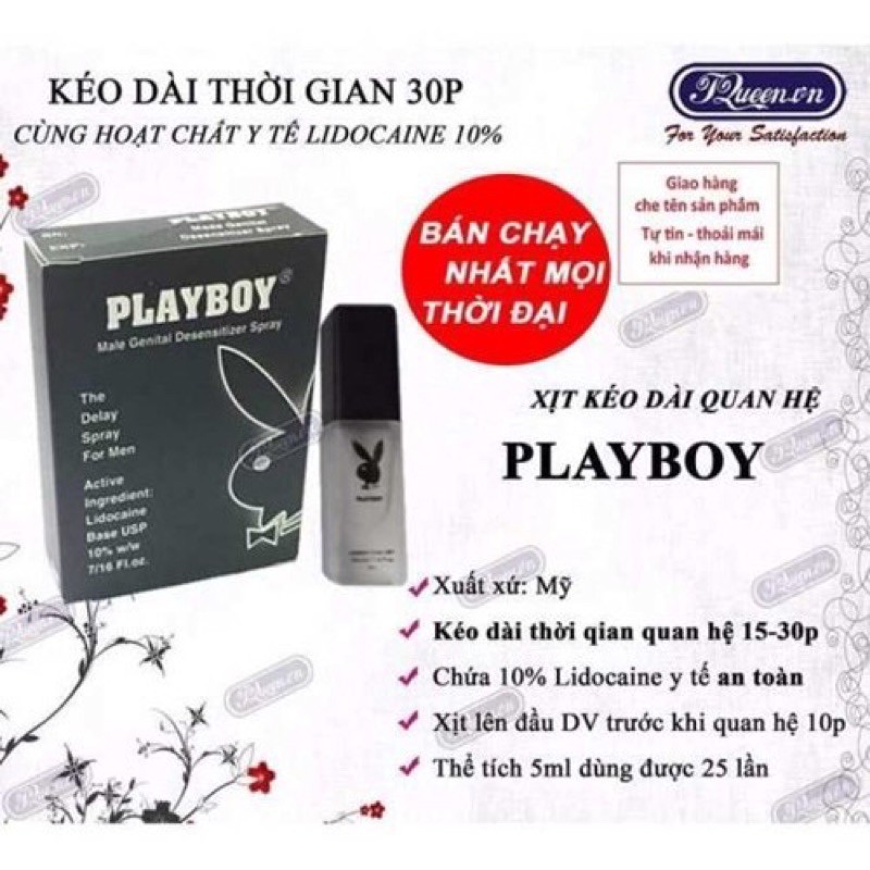 Xịt chống xuất tinh sớm PLAYBOY.  Bí mật sản phẩm khi gửi