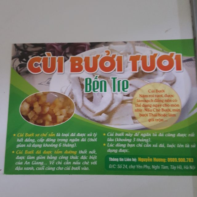 Cùi bưởi nấu chè (2kg)
