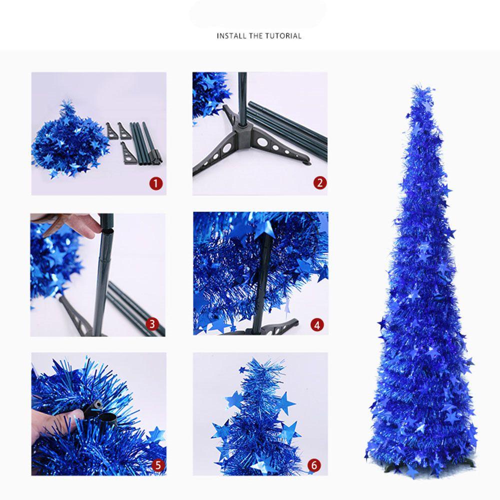 Cây Thông Giáng Sinh Có Giá Đứng Trang Trí Thu Gọn Chiều Dài 1.2 / 1.5M