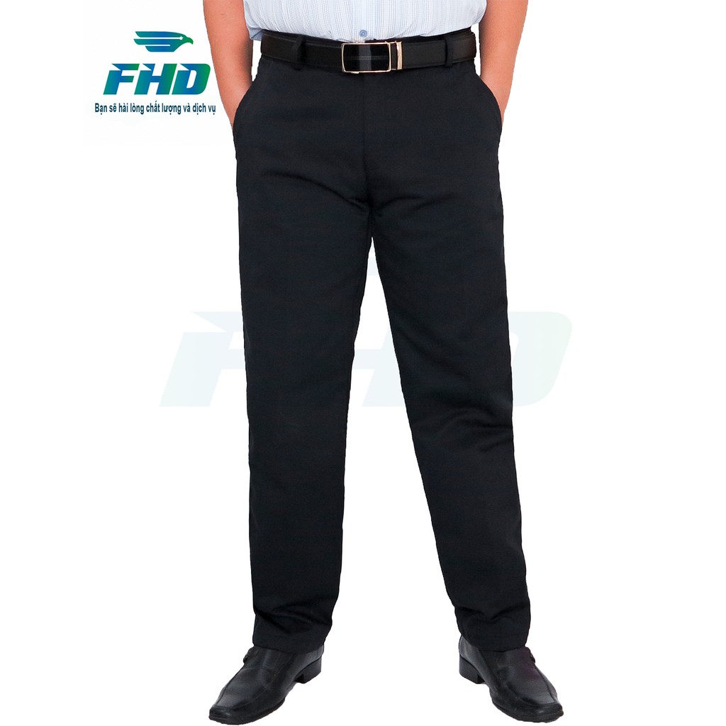 Quần dài kaki trung niên nam chất vải đẹp bền màu form chuẩn có size cho người 90kg FHDQ001