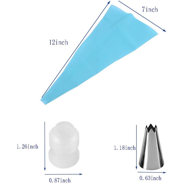 Set 7 Đuôi Bắt Bông Kem Trang Trí Bánh