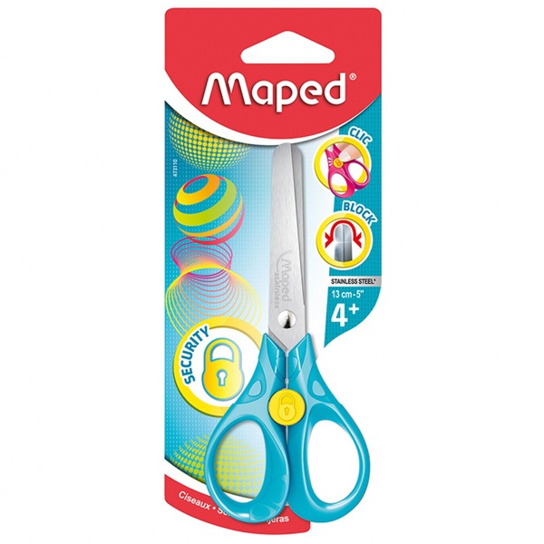 Kéo Maped Secutity 3D 473110 13cm - Mẫu 2 - Xanh Dương