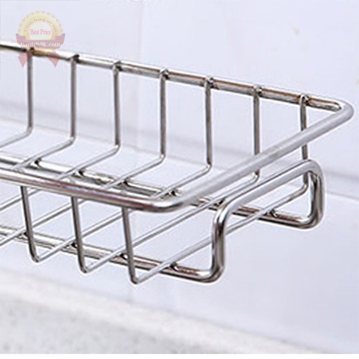 Giá treo bồn rửa bát inox 304 đựng đồ nhà tắm bếp có phần cài ra treo khăn