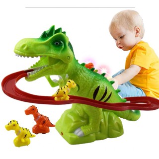 ĐỒ CHƠI MẸ CON KHỦNG LONG LEO THANG TRƯỢT CẦU TUỘT CÓ ĐÈN NHẠC NGỘ NGHĨNH 0903