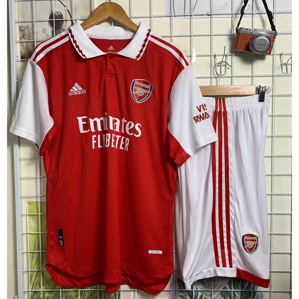 Áo Bóng Đá CLB Arsenal, Áo Đá Banh Arsenal Sân Nhà 22/23 - Chuẩn Mẫu Thi Đấu - Vải Polyester Gai Thái
