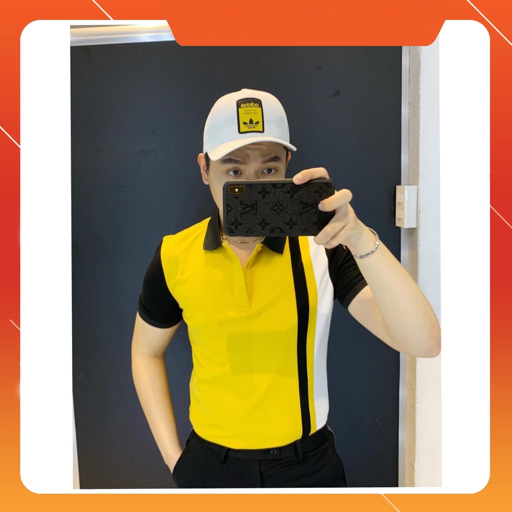 Áo Thun Nam Có Cổ Một Sọc Thẳng 💖Freeship💖 Nam Tính Chất Vải Không Phai Màu