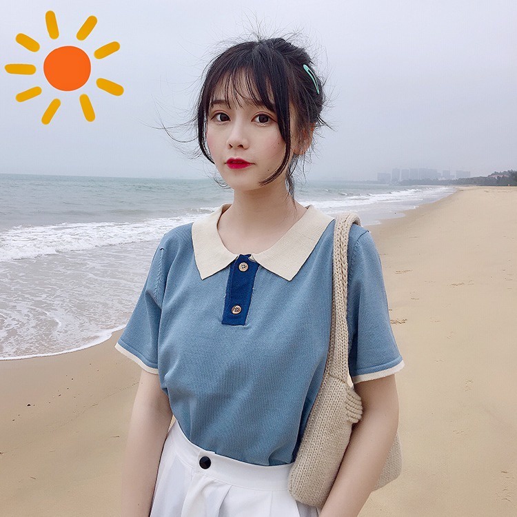 Áo thun NZN tay ngắn dáng rộng phong cách cổ điển Hàn Quốc dành cho nữ với 3 màu tùy chọn