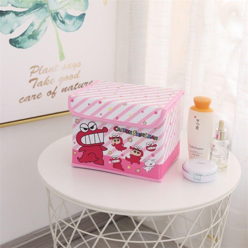 Back2life Hộp Đựng Đồ Trang Điểm Bằng PU Họa Tiết Cậu Bé Bút Chì Shin Chống Bụi Bẩn Sức Chứa Lớn