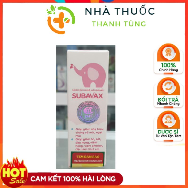 Dung dịch dung cho mũi họng SUBAVAX