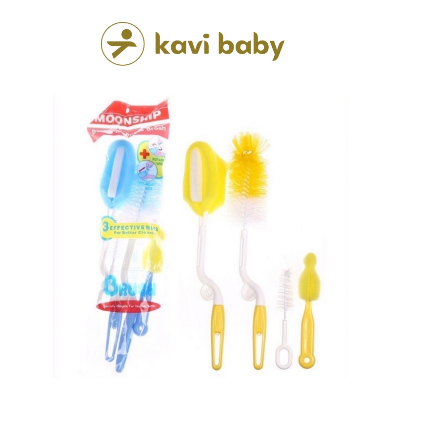 Bộ cọ rửa bình sữa, Cọ bình sữa 5 chi tiết xoay 360 độ siêu tiện lợi BBShine – SS023