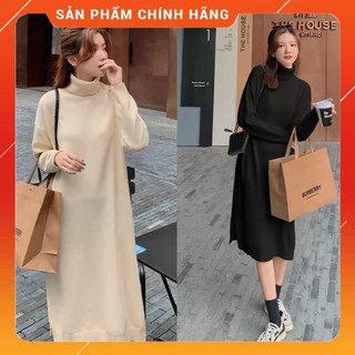 Váy len bầu hàng Quảng Châu cao cấp☘️Váy len mùa đông chất len dày loại 1☘️Đầm bầu thiết kế theo phong cách Hàn Quốc