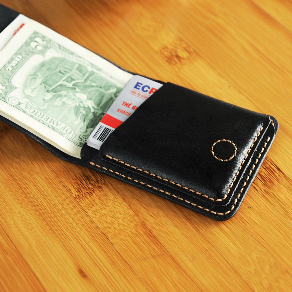 Ví kẹp tiền mini da bò nam - Da bò nhập khẩu - Đồ da Handmade VI284