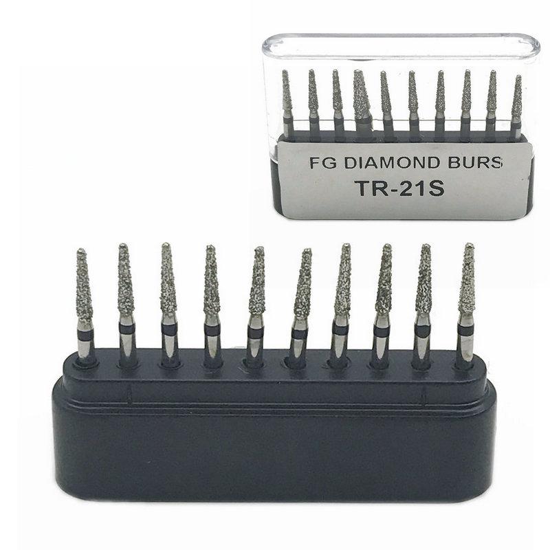 Set 10 đầu mũi mài răng Diamond Burs dành cho tay cầm mài răng tốc độ cao