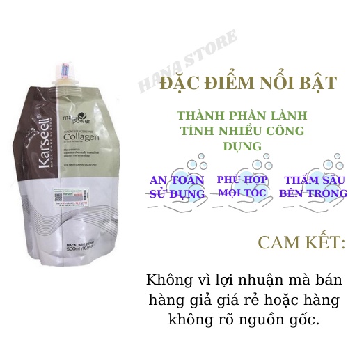 Kem Ủ Tóc Tại Nhà Collagen Karseell Siêu Mượt Phục Hồi Tóc Hư TổnMỹ Phẩm Hana Ủ Tóc 500ML