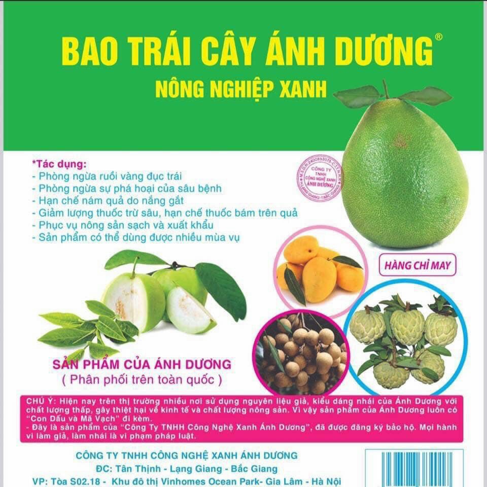 Combo 100 Túi bọc quả ổi, bưởi, xoài, na, mướp, mít, sử dụng được nhiều lần, túi bọc trái cây hạn chế côn trùng