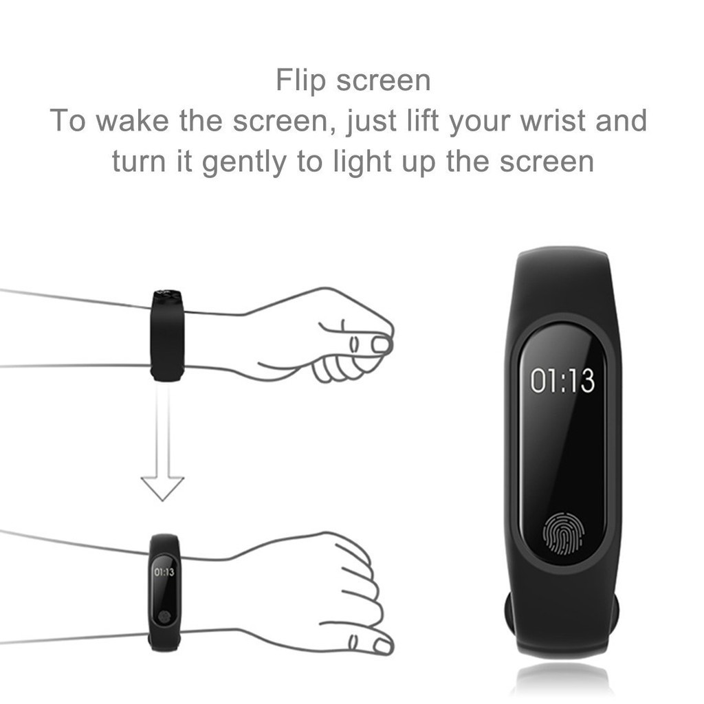 Vòng đeo tay Mi Band 2 kết nối Bluetooth theo dõi nhịp tim