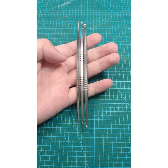 Bộ 3 cây bi 6 đầu mini tạo hình đất sét bằng thép không rỉ