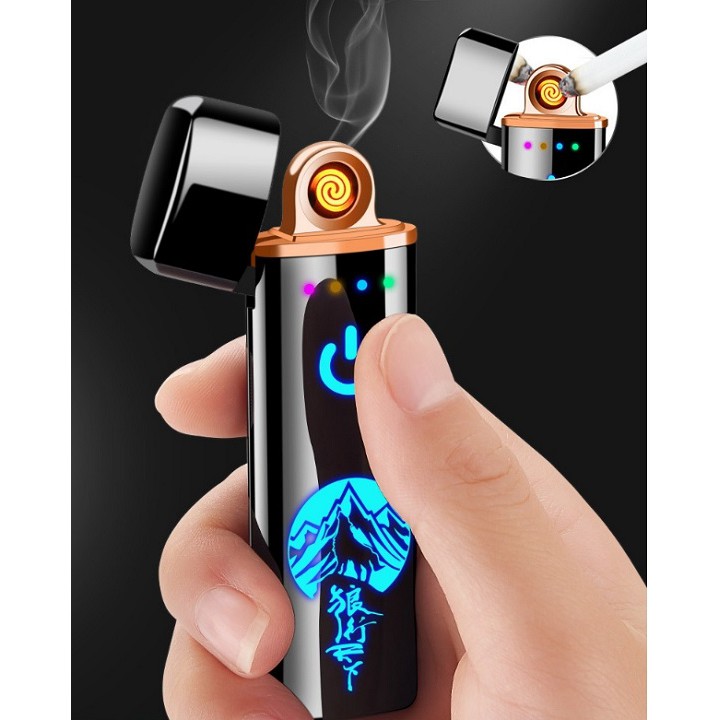 ( Giảm Giá Lớn ) Bật Lửa Lighter Cảm Ứng Vân Tay In Họa Tiết Cực Đẹp, Bật Lửa  3D Cực Độc Đáo, Bật Lửa Hình, Bật Lửa