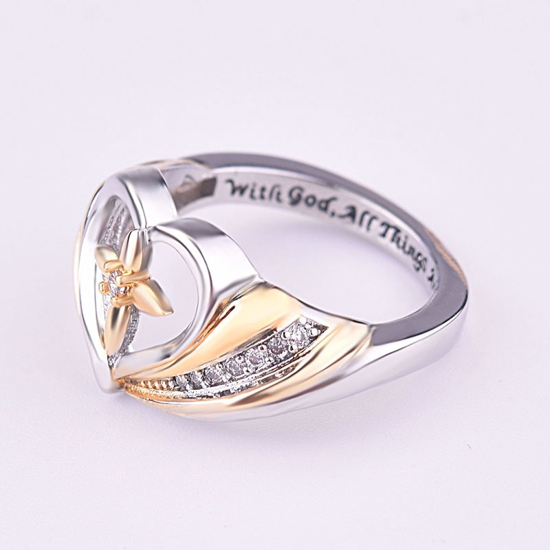 Nhẫn Đeo Tay Kim Loại Hình Thánh Giá Xinh Xắn Cho Nữ