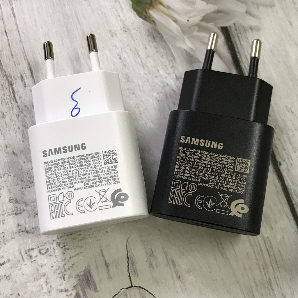 Sạc Nhanh SAMSUNG 25W EP-TA800 S105G/Note 10 - Hàng Chính Hãng