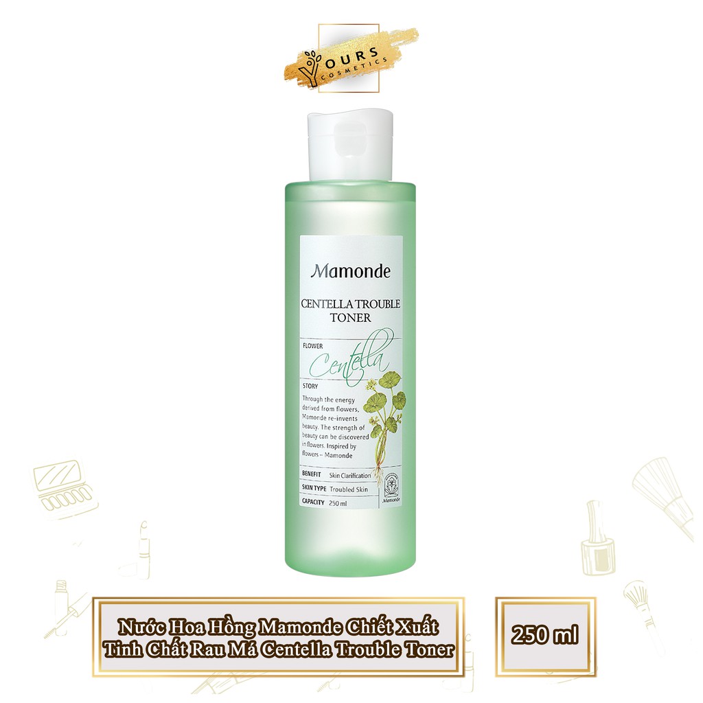 [Auth Hàn] Nước Hoa Hồng Mamonde Ngăn Ngừa Mụn Chiết Xuất Tinh Chất Rau Má Centella Trouble Toner 250ml