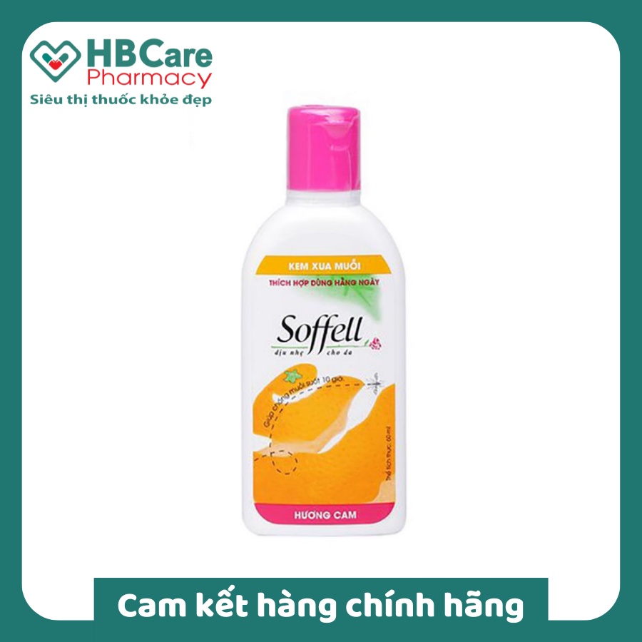 Kem xua muỗi Soffel hương cam/hương hoa 10 giờ 60ml