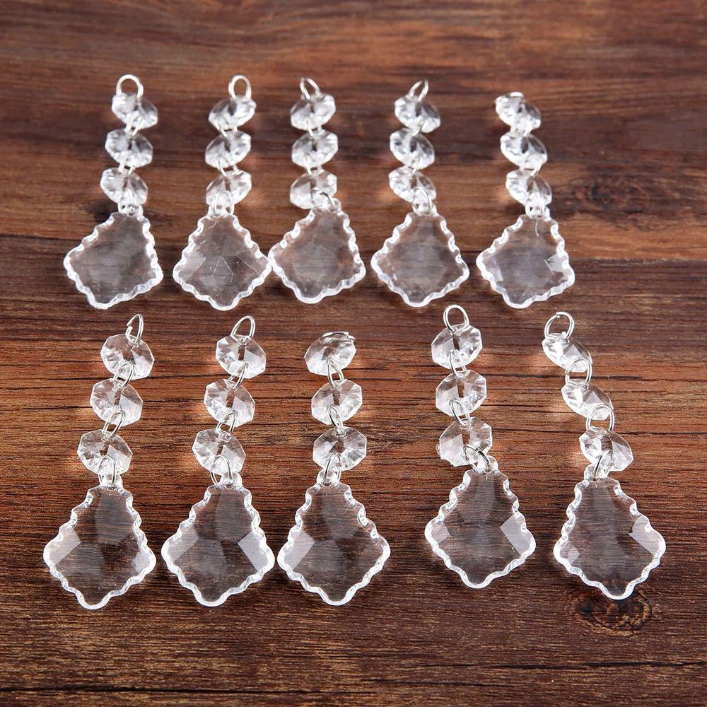 Hạt Thủy Tinh Trong Suốt Hình Lá Phong Dùng Trang Trí Nhà Cửa / Tiệc Cưới