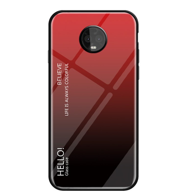 Ốp điện thoại kính cường lực màu gradient cá tính cho Motorola Moto G5S Plus G6 Plus