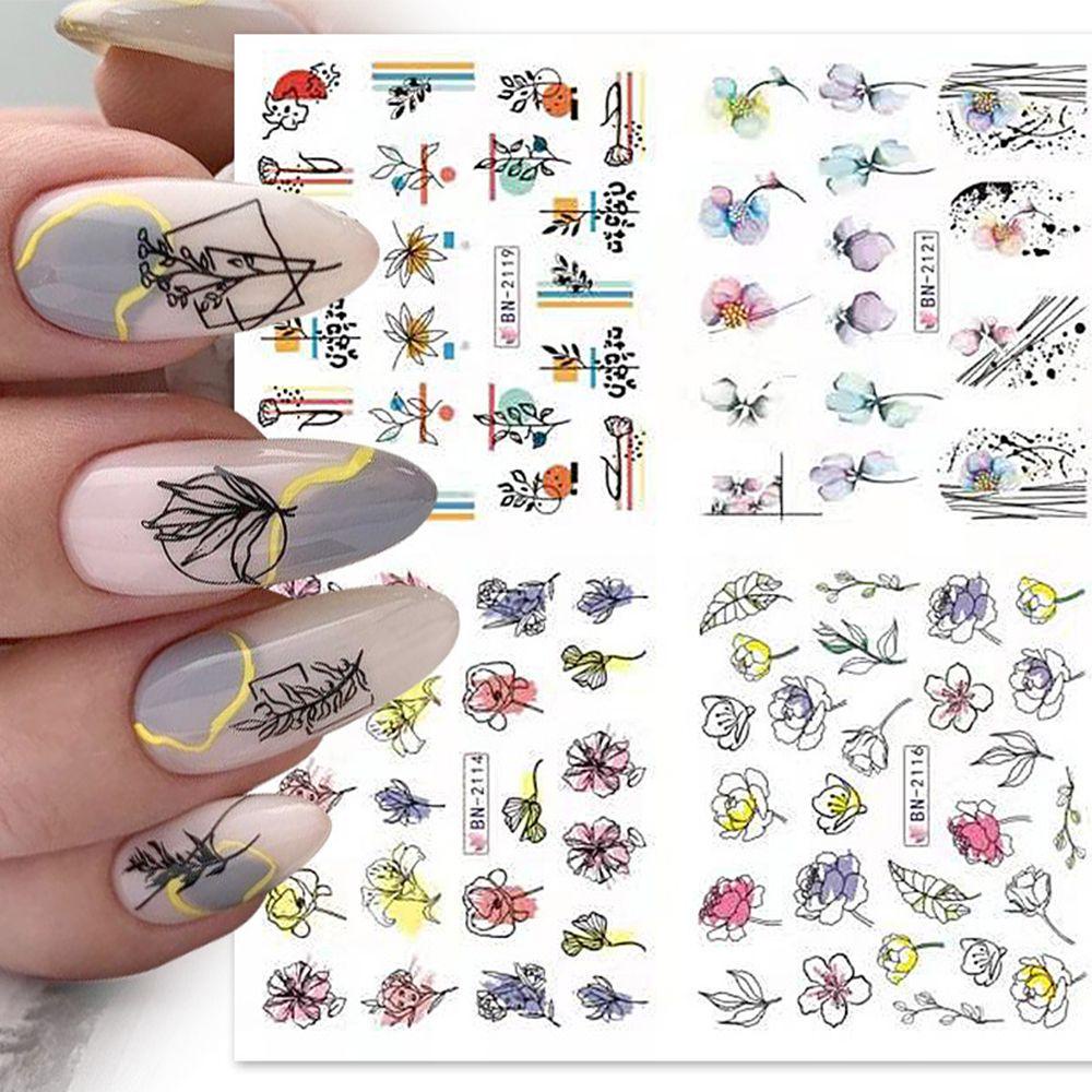 Sticker Họa Tiết Hoa Anh Đào 12 Trong 1 Để Trang Trí Móng