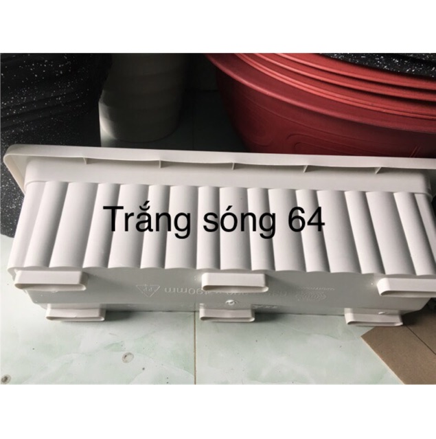 Chậu nhựa dài trồng rau, hoa kiểng + tặng lưới lót đế