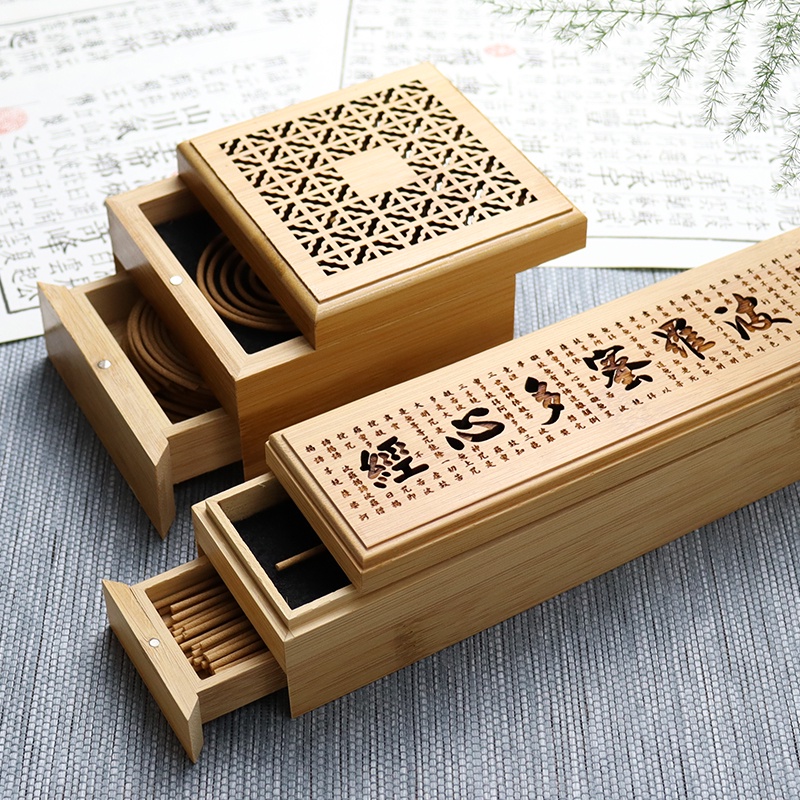 Hộp Đốt Trầm Hương Bằng Gỗ Tre Độc Đáo Trang Trí Nhà Cửa