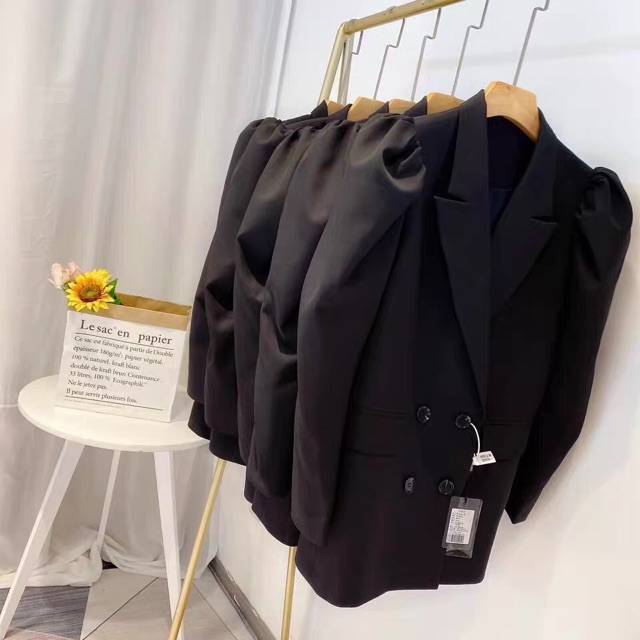 (Order) HÀNG THIẾT KẾ CAO CẤP ÁO BLAZER OVERSIZE TAY BỒNG RETRO | BigBuy360 - bigbuy360.vn