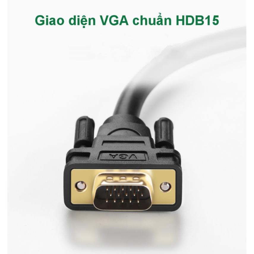 Mua ngay Dây cáp kết nối VGA HDB 15 đực sang HDB 15 đực UGREEN VG101 [Giảm giá 5%]