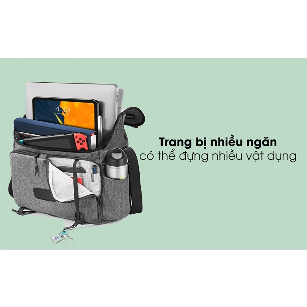 Túi Chống Sốc Đeo Vai Tomtoc  Cross Body Messeger Multi-Function Waterproof A47 - Size 14 inch