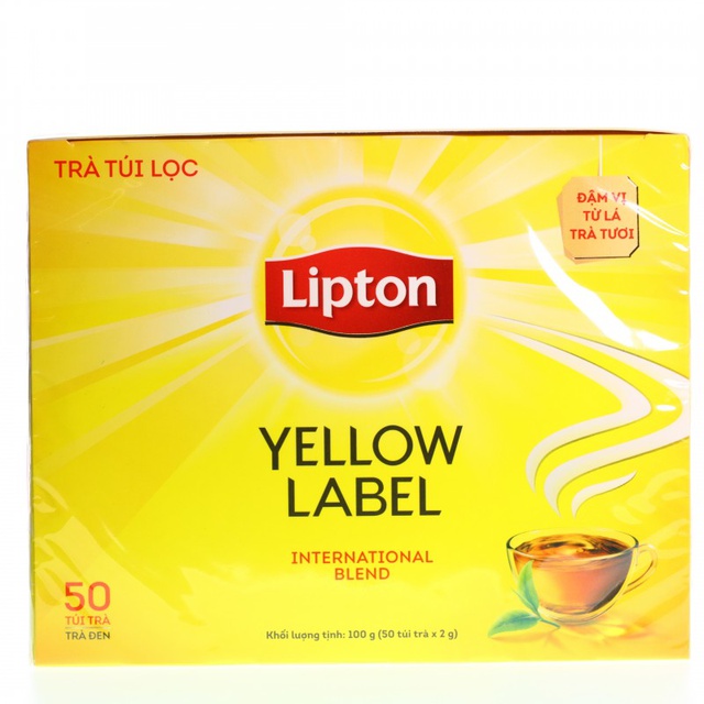 Hộp 25/50 Gói Lipton Trà Nhãn Vàng ,25/50 túi x 2g