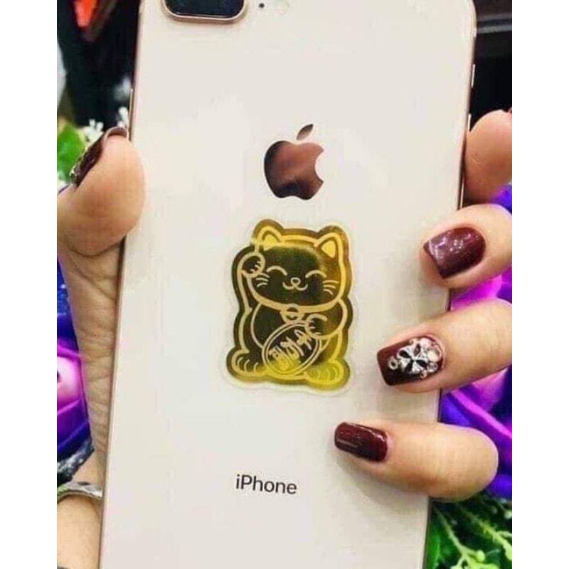 Mèo vàng dán sau điên thoại | BigBuy360 - bigbuy360.vn
