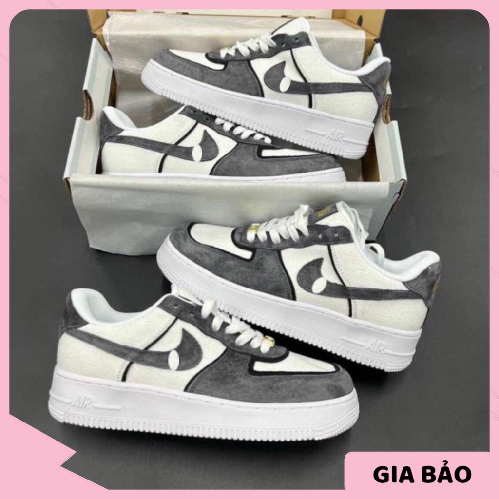 Giày _Nike Air Force 1, AF1 Xám lông chuột đế Air, Bản Best Cao cấp nhất full box bill phụ kiện tặng box bảo vệ