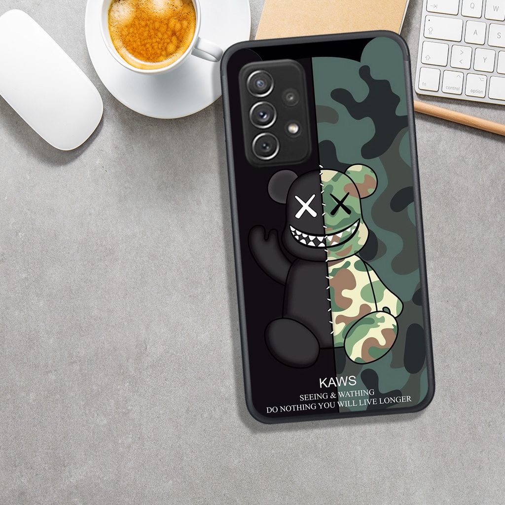 ỐP LƯNG SAMSUNG A73 5G , IN HÌNH GẤU BEAR BRICK ĐẬM CHẤT CÁ TINH.