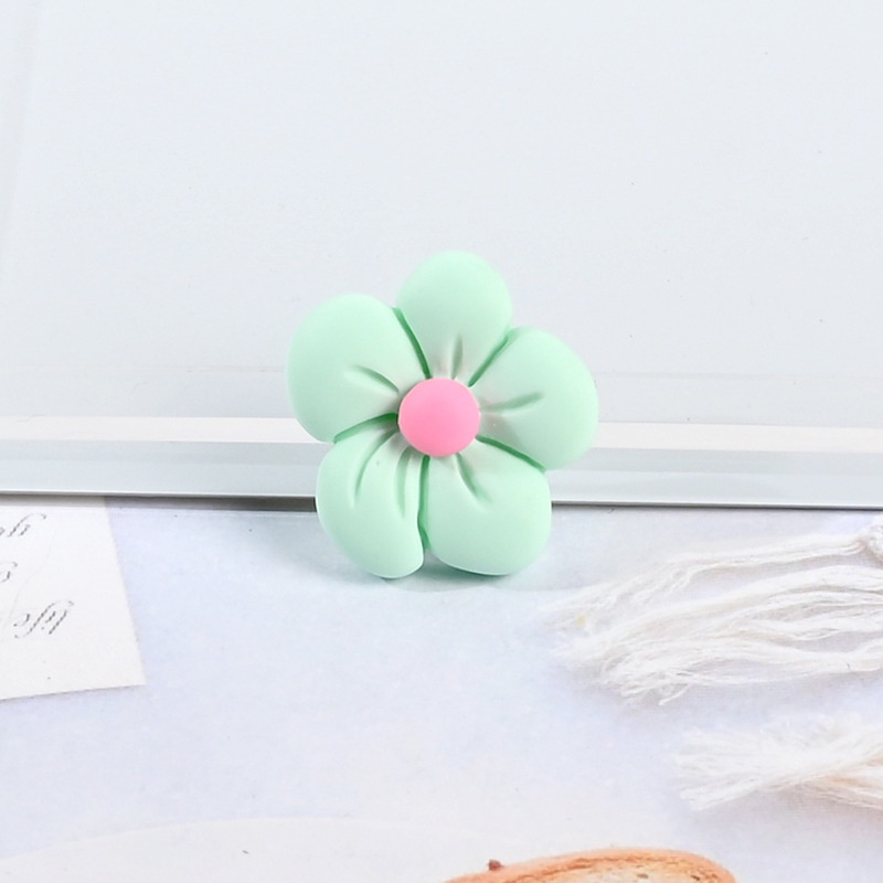 10 phụ kiện hình bông hoa bằng nhựa resin dùng trang trí điện thoại