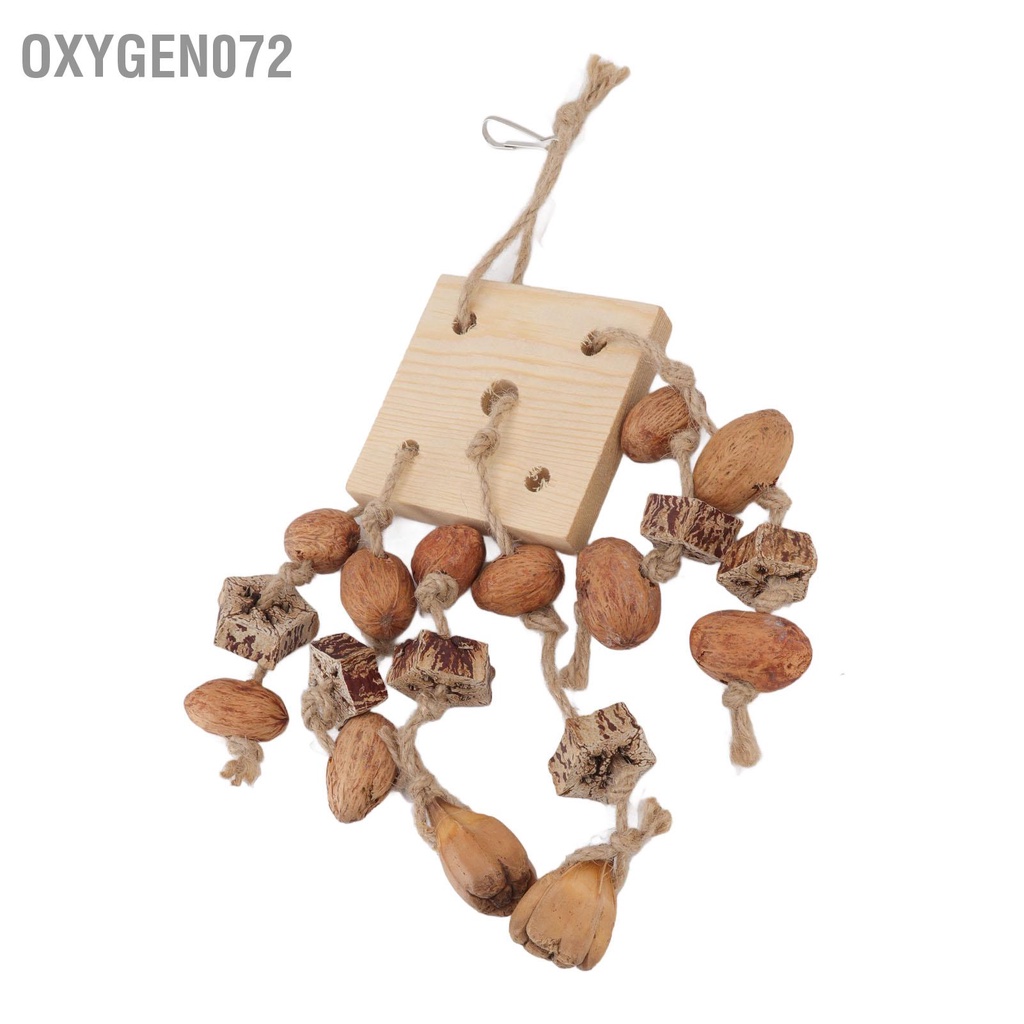 Oxygen072 Vẹt Nuts nhai Đồ chơi bằng gỗ Khối chim Cắn có móc cho vẹt đuôi dài Cockatiels