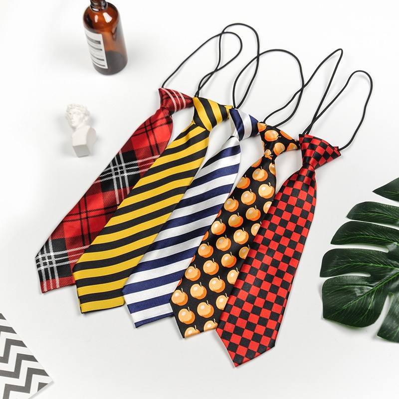Cà Vạt Cao Su Họa Tiết Sọc Caro Thời Trang Cho Nam Và Nữ
