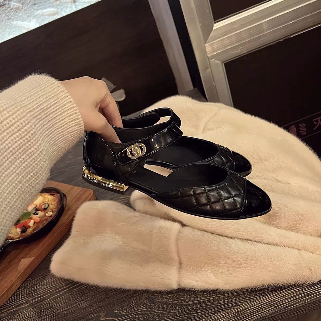 4M15 CHANE L Mary Jane single shoes women's 2022 new spring and autumn round head flat shoes