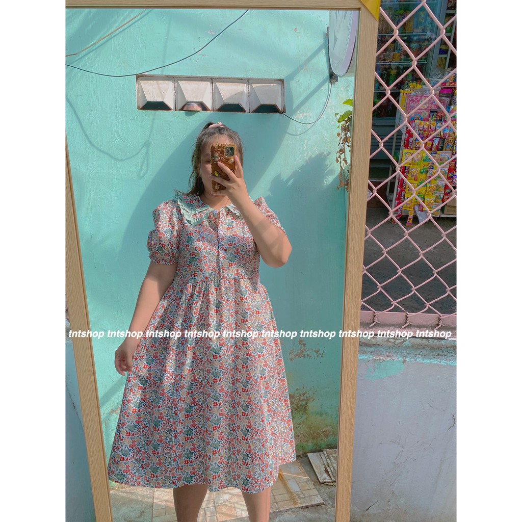 [Mã SKAMSALEP6 giảm 10% tối đa 100K đơn 150K] ĐẦM HOA CỔ BÈO 2 LỚP BIGSIZE 60-90KG (ẢNH THẬT 100%) | BigBuy360 - bigbuy360.vn