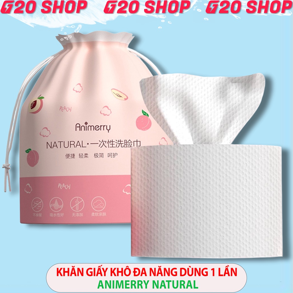 Khăn giấy khô lau mặt Animerry dùng 1 lần lau khô, lau ướt LATUBO NPP G20shop