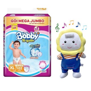 [TẶNG BOBBY CHAN] Tã quần Bobby gói Mega Jumbo : M120/L111/XL102/XXL93