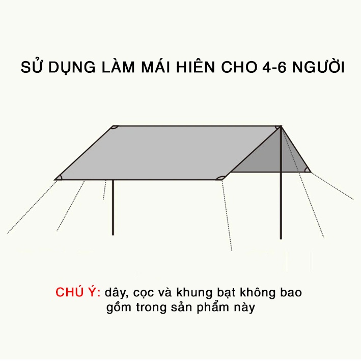 Tăng Bạt Dã Ngoại Naturehike, Tấm lót lều, Thảm dã ngoại đa năng, Chống mài mòn, chống rách- ĐI OUTDOOR