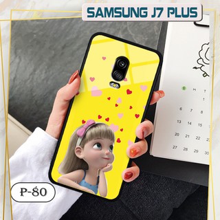 Ốp kính in hình cute Samsung Galaxy J7 Plus
