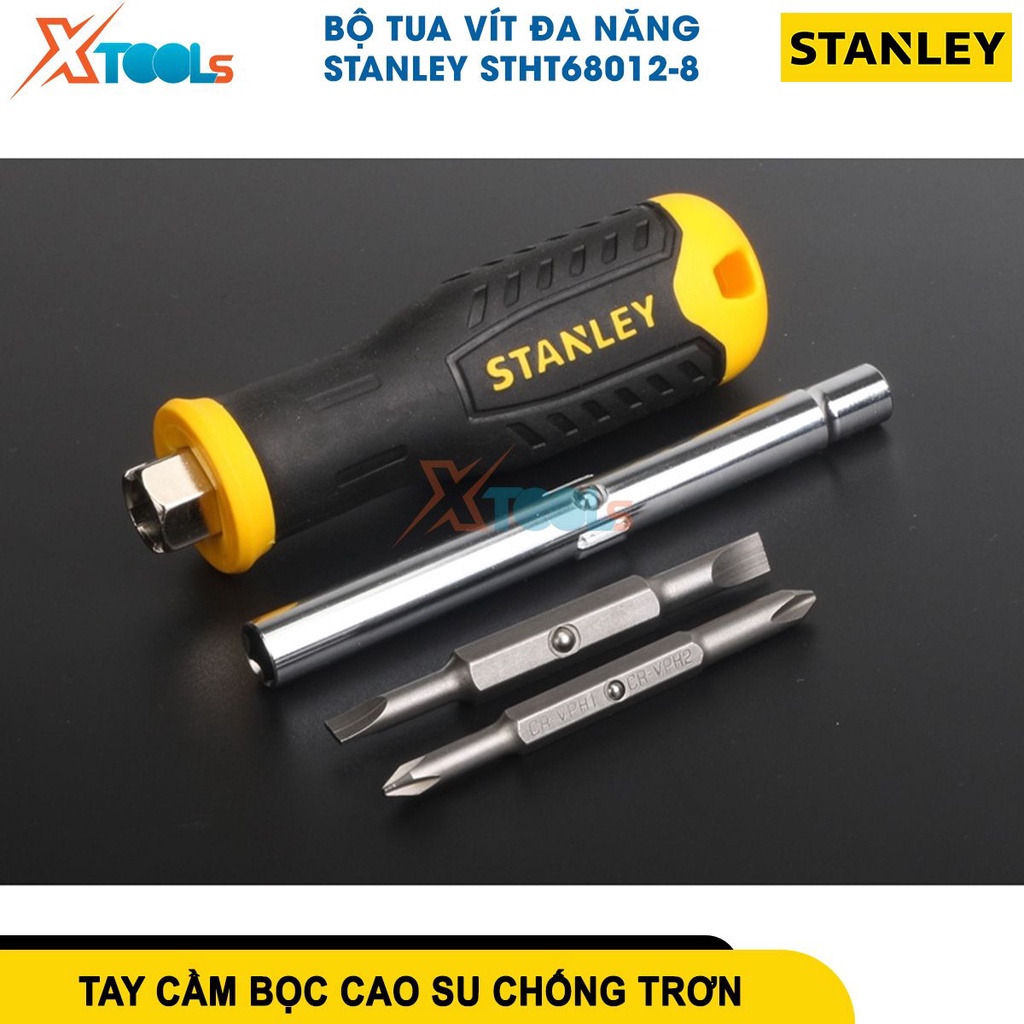 Bộ tua vít đa năng STANLEY STHT68012-8, bộ tuốc nơ vít 6 chi tiết được làm từ thép hợp kim Chrome -CHÍNH HÃNG-XTOOLS